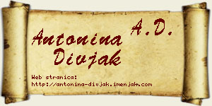 Antonina Divjak vizit kartica